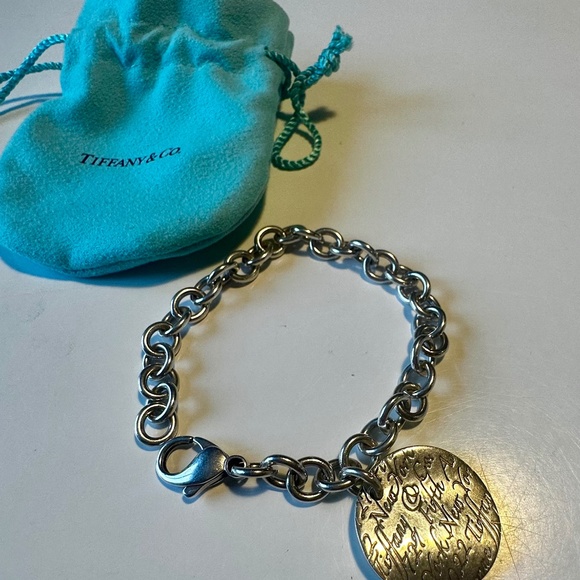 Tiffany & Co silver notes pendant lobster claw bracelet (7 inch) - Picture 1 of 3